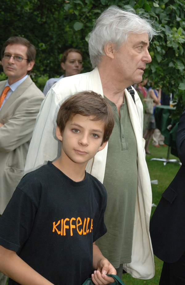 Andrzej Żuławski, Vincent Żuławski, przyjęcie w ogrodach ambasady Francji, 14.07.2006 rok