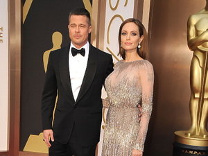 Angelina Jolie i Brad Pitt na czerwonym dywanie