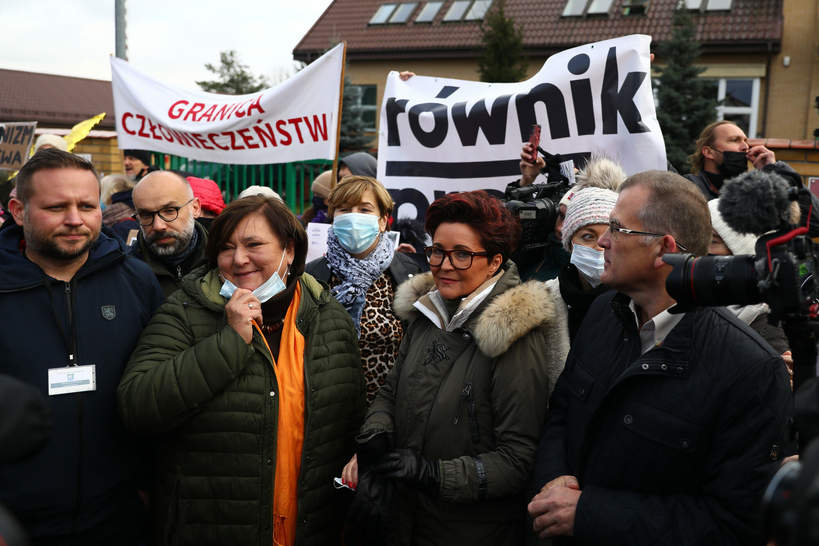 Anna Komorowska i Jolanta Kwaśniewska, protest 