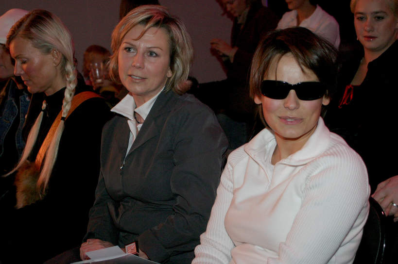 Anna Mucha z mamą, pokaz Moda Italiana, 25.10.2003