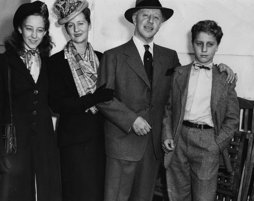Artur Rubinstein, Nela Rubinstein, córka Eva Rubinstein, syn Paul Rubinstein, Nowy Jork, 06.09.1947 rok