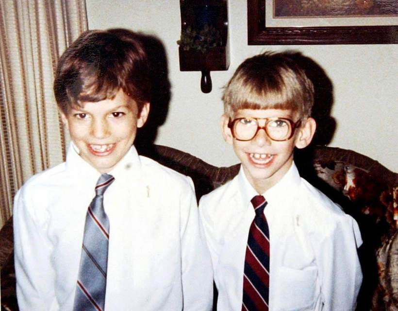 Ashton i Michael Kutcher w wieku 8 lat 