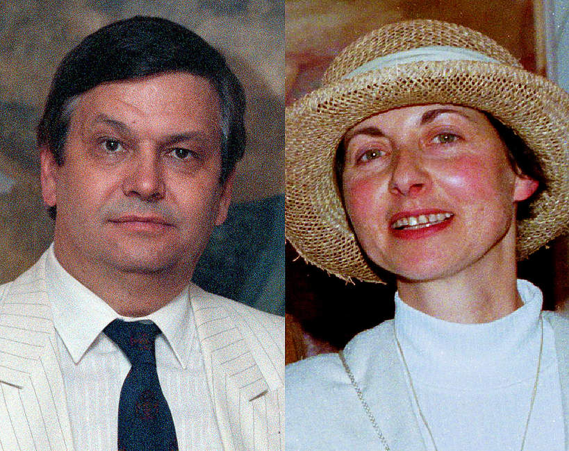 Bogusław Kaczyński, żona Jadwiga Maria Jarosiewicz, sklejka