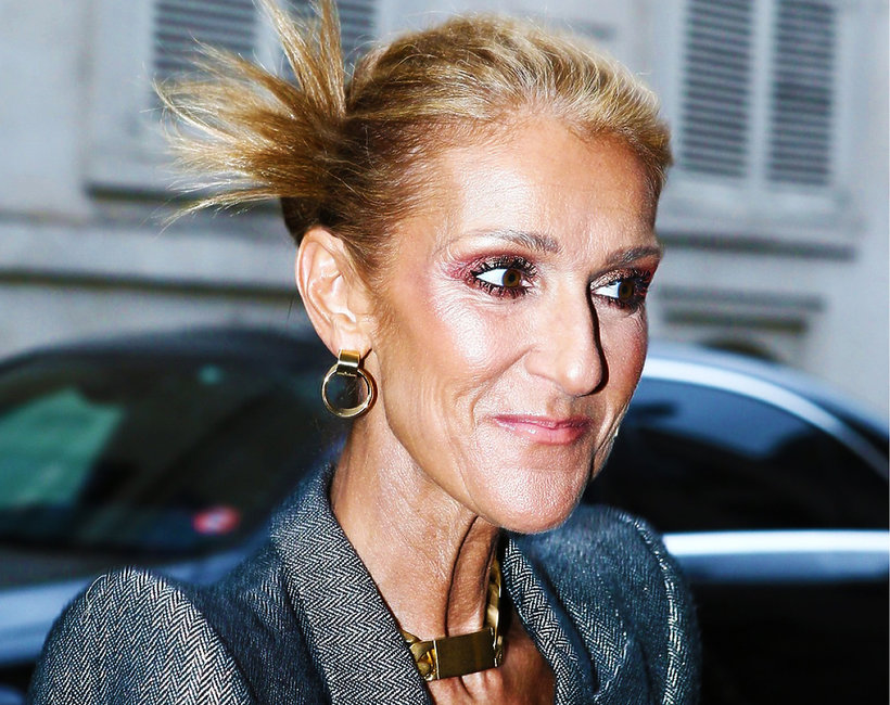 Celine Dion opuszcza Crillon hotel w Paryżu, Francja