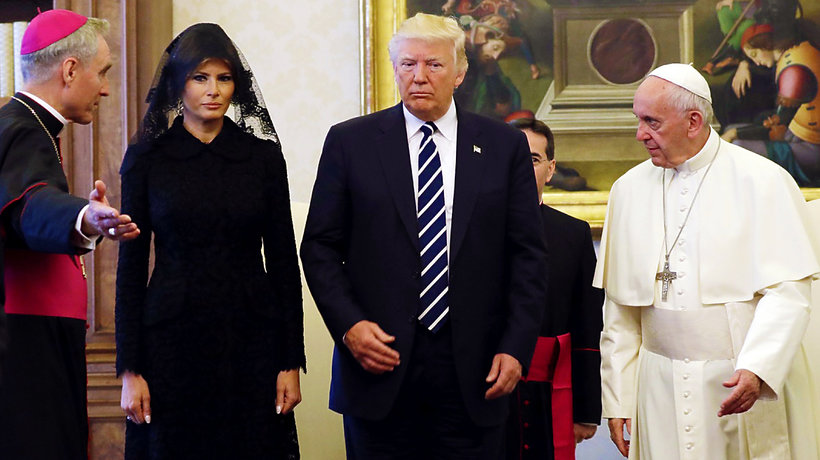 Donald Trump, Melania Trump, papież Franciszek, Trumpowie spotkali się z Franciszkiem