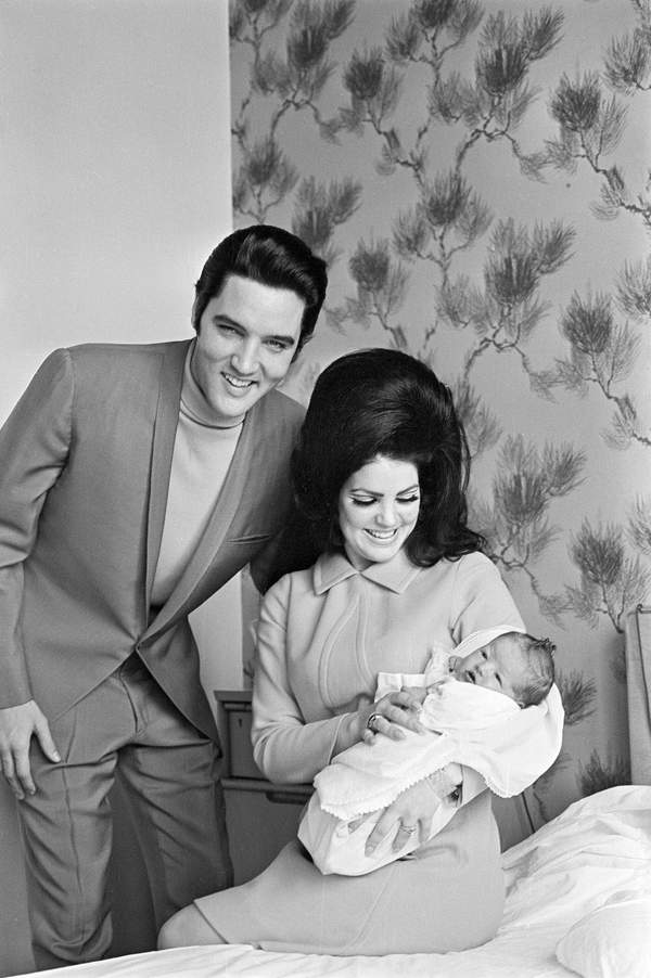 Elvis Presley, Priscilla Presley, Lisa Marie Presley, szpital w Memphis, Tennessee, 07.02.1968 rok