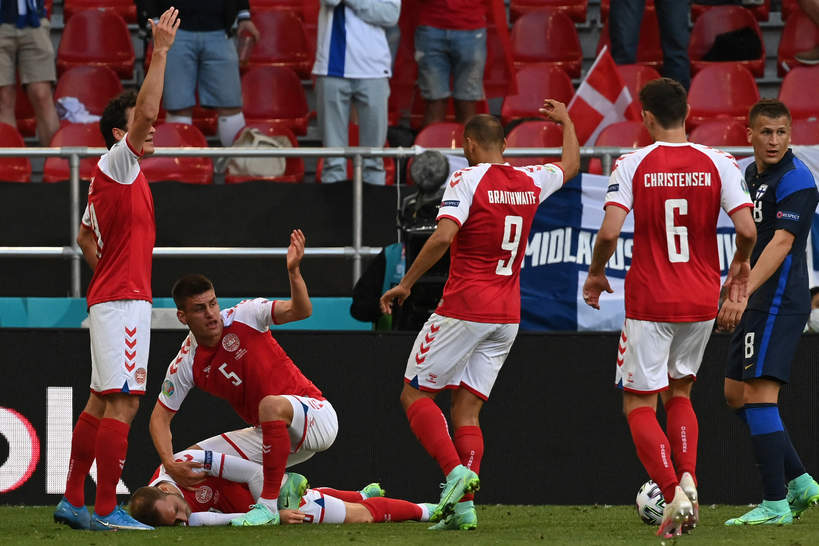 Euro 2020: mecz Dania-Finlandia. Christian Eriksen zemdlał w trakcie spotkania