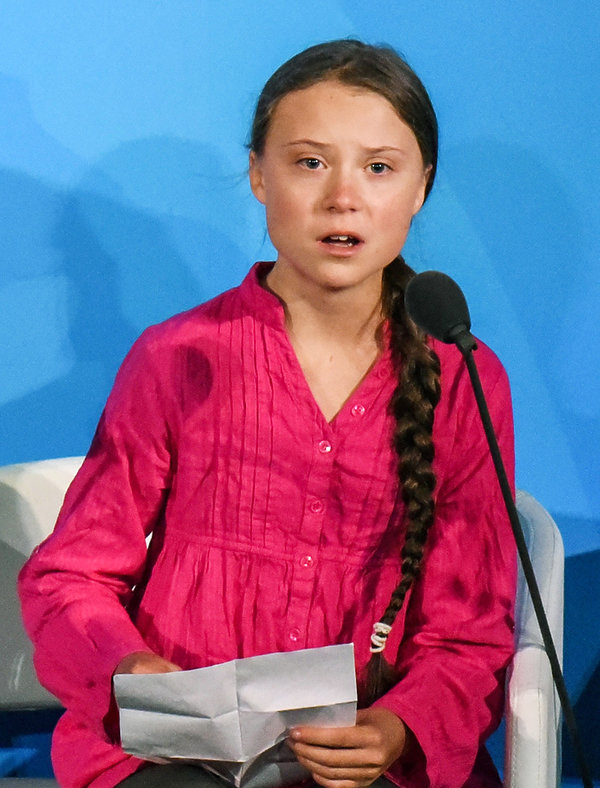 Greta Rhunberg na szczycie klimatycznym ONZ w Nowym Jorku