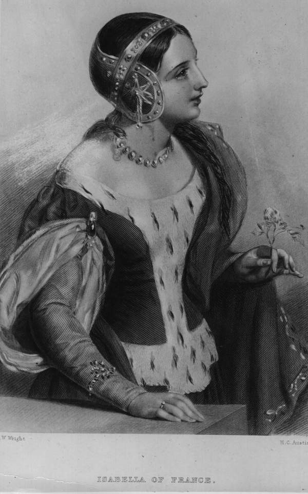Izabella, córka Filipa IV Pięknego, królowa Anglii, około 1320 roku