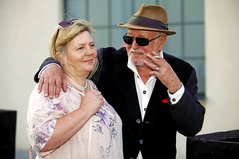 Jan Nowicki z żoną Anną Kondratowicz na Festiwalu Reżyserii Filmowej w Wałbrzychu