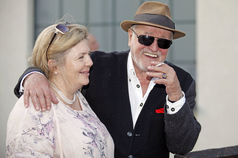 Jan Nowicki z żoną Anną Kondratowicz na Festiwalu Reżyserii Filmowej w Wałbrzychu