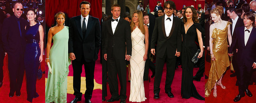 Jennifer Aniston, Tom Cruise, Jennifer Lopez, Nicole Kidman, Demi Moore, Aston Kutcher