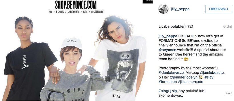 Jillian Mercado w kampanii Beyonce