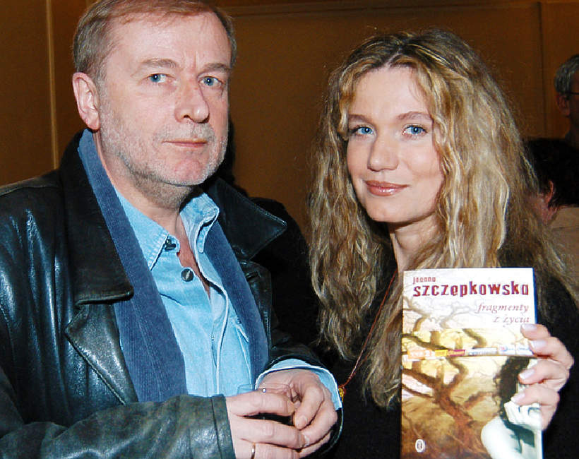 Joanna Trzepiecińska, Janusz Anderman, promocja książki Joanny Szczepkowskiej, 2004 rok
