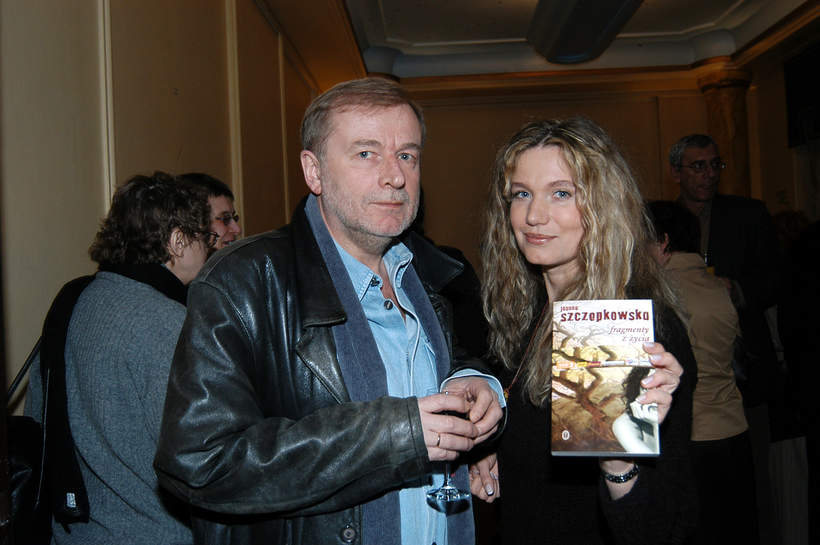 Joanna Trzepiecińska, Janusz Anderman, promocja książki Joanny Szczepkowskiej, 2004 rok