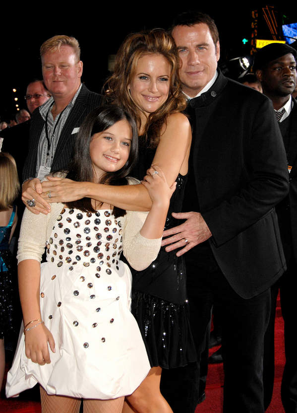 John Travolta z żoną Kelly Preston i córką Ellą, premiera 