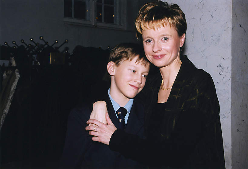 Jolanta Pieńkowska z synem, Mateusz Matczak