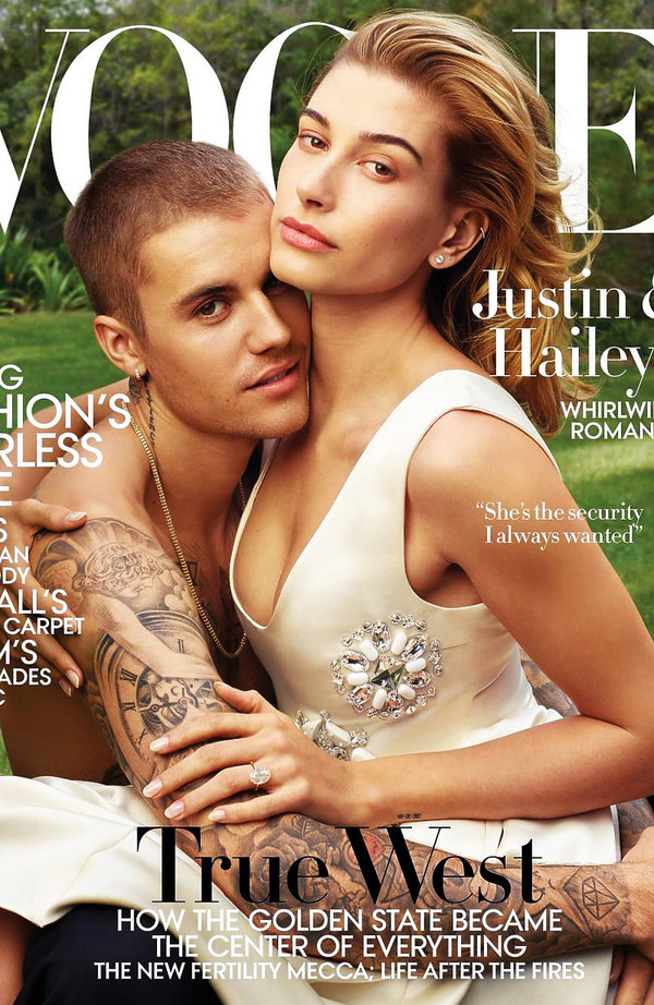 Justin Bieber i Hailey Bieber na okładce Vogue o ślubie i miłości