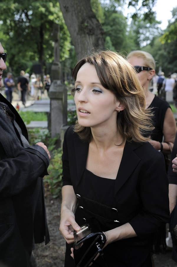 Kamila Łapicka,  pogrzeb Andrzeja Łapickiego, Warszawa, 27.07.2012 rok