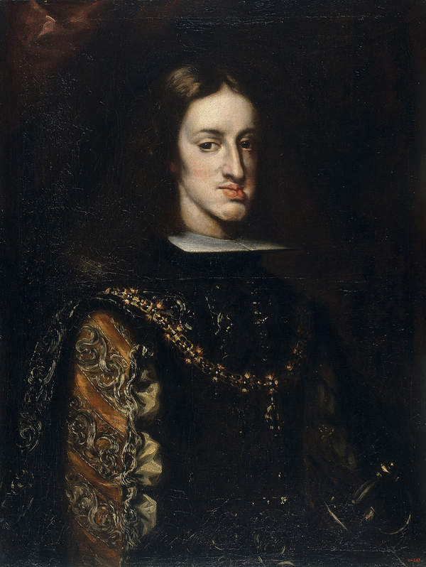 Karol II Habsburg, król Hiszpanii, portret autorstwa Claudio Coello, malowany w latach 1680-1683