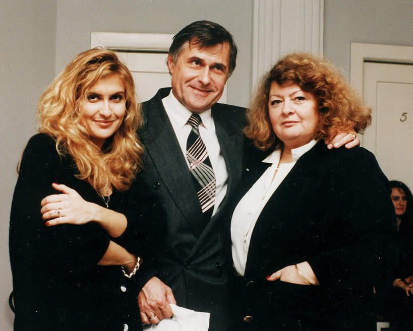 Katarzyna Skrzynecka z rodzicami, Magdalena Skrzynecka, Włodzimierz Skrzynecki, 1999 rok