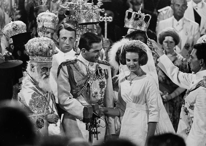 Konstantyn II Grecki, Anna Maria Grecka królowa Grecji, Ateny, Grecja, ślub pary, 21.09.1964 rok
