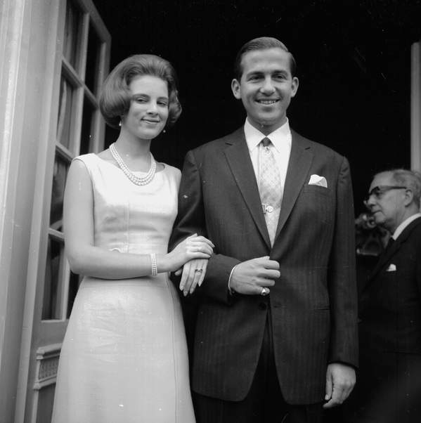 Konstantyn II Grecki, Anna Maria Grecka królowa Grecji, Kopenhaga, Dania, 13.09.1964 rok