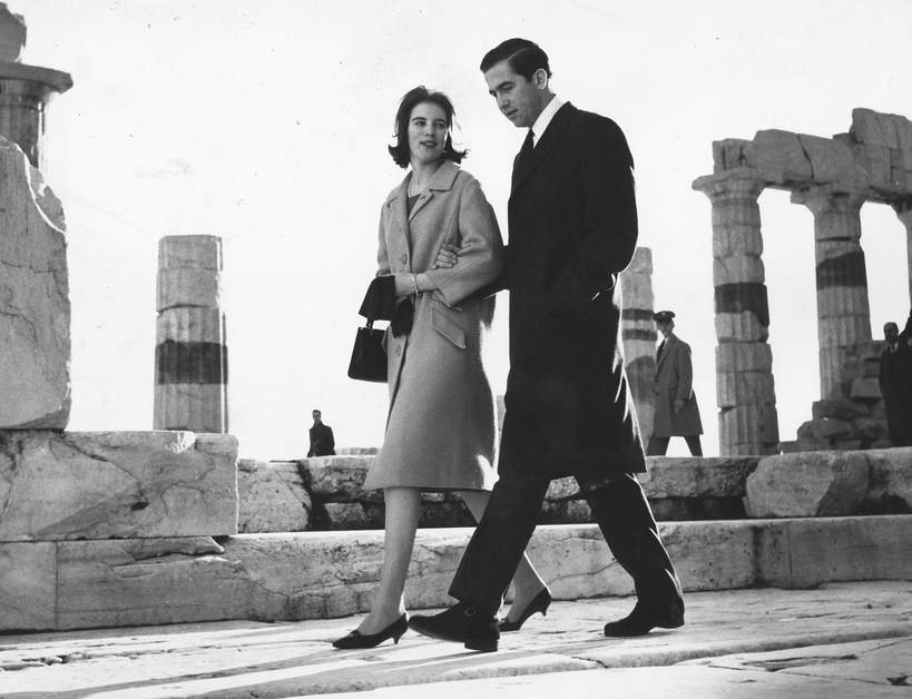Konstantyn II Grecki, Anna Maria Grecka przed ślubem, Ateny, Akropol, Grecja, 01.02.1963 rok