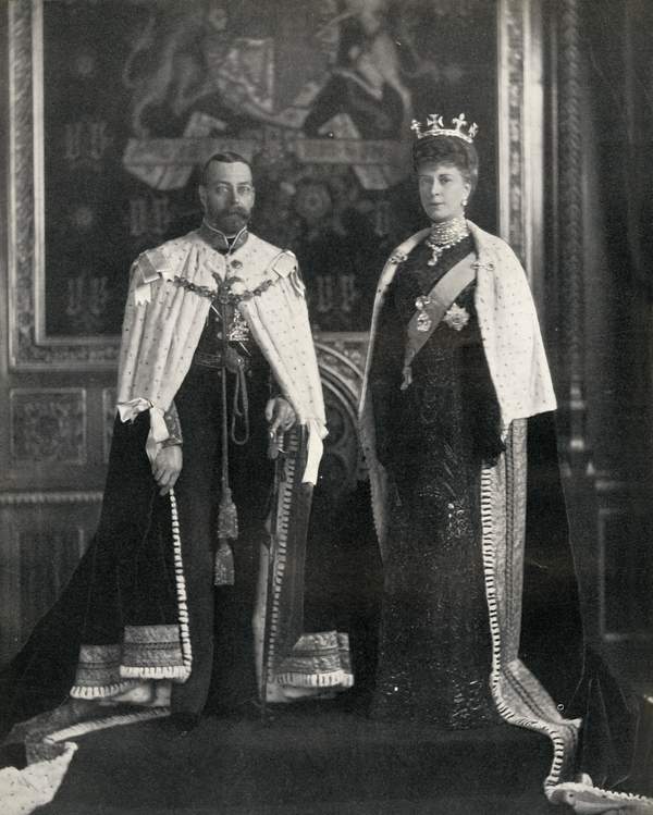 Król Jerzy V z żoną, Marią Teck, 1911 rok