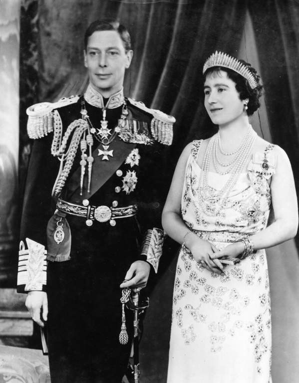 Król Jerzy VI z żoną Elżbietą Bowes-Lyon, 1937 rok 