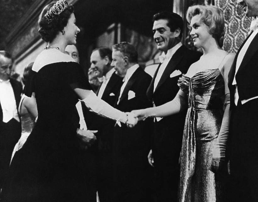 Królowa Elżbieta II i Marilyn Monroe, 31.12.1956