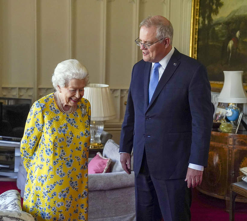 Królowa Elżbieta II, premier Australii Scott Morrison, zamek Windsor, 15.06.2021 rok