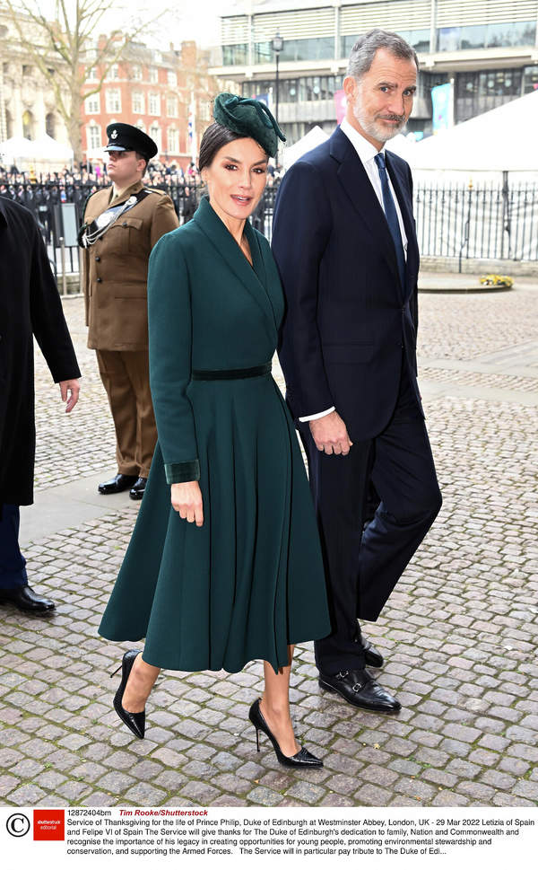 Królowa Letizia i Filip VI na mszy dziękczynnej za życie księcia Filipa, 29.03.2022