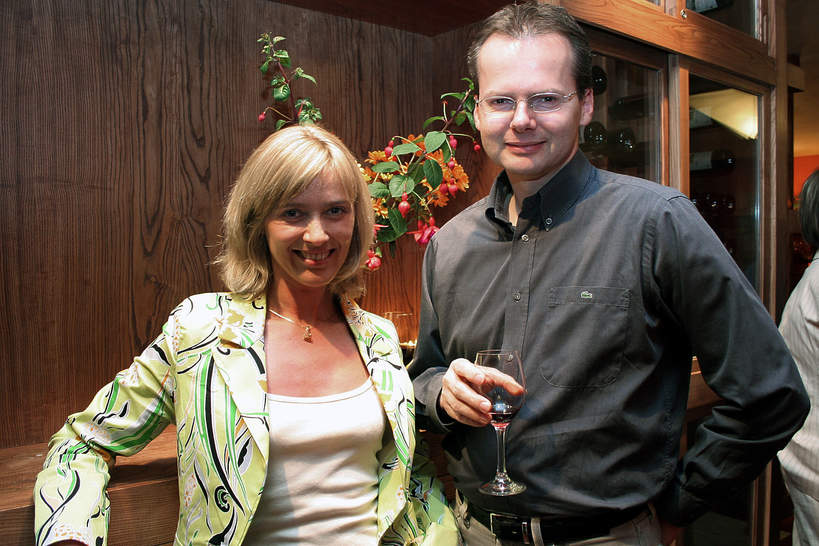 Krzysztof Dużyński, Monika Luft, otwarcie restauracji hiszpańskiej Mirador, maj 2005 roku