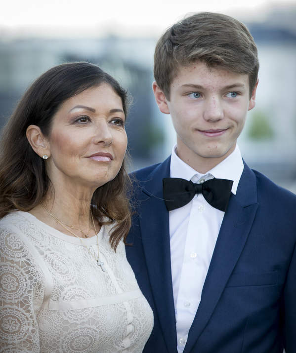 Książę Feliks z mamą, księżną Aleksandrą, 18. urodziny księcia Mikołaja, 28.08.2017, Dania