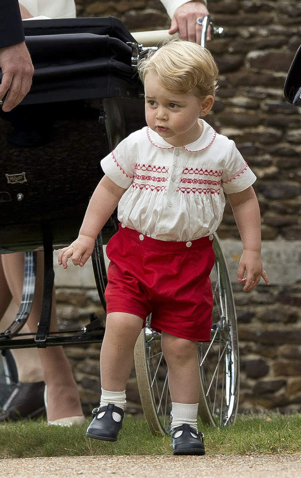 Książę George, chrzest księżniczki Charlotte, 5.07.2015