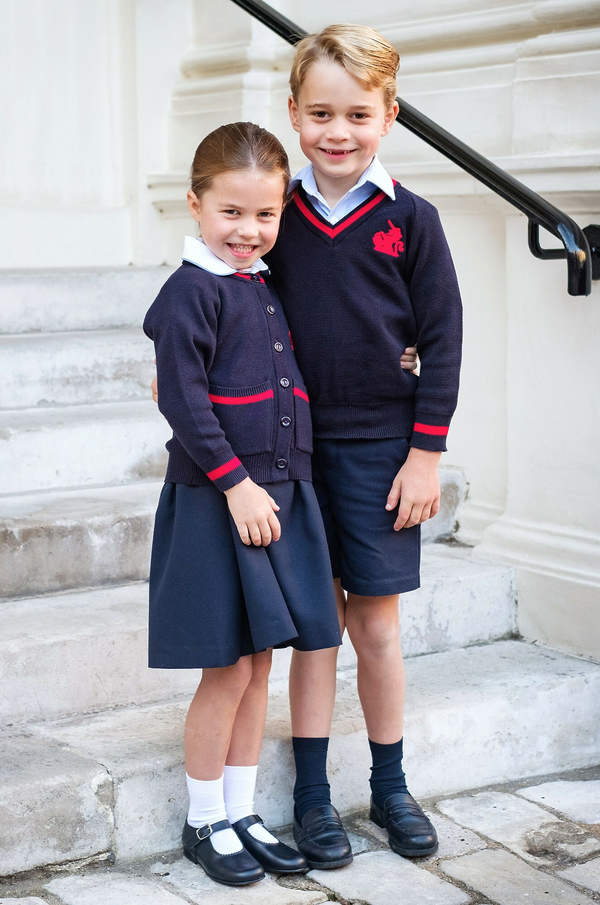 Książę George i księżniczka Charlotte, pierwszy dzień Charlotte w szkole, 5.09.2019