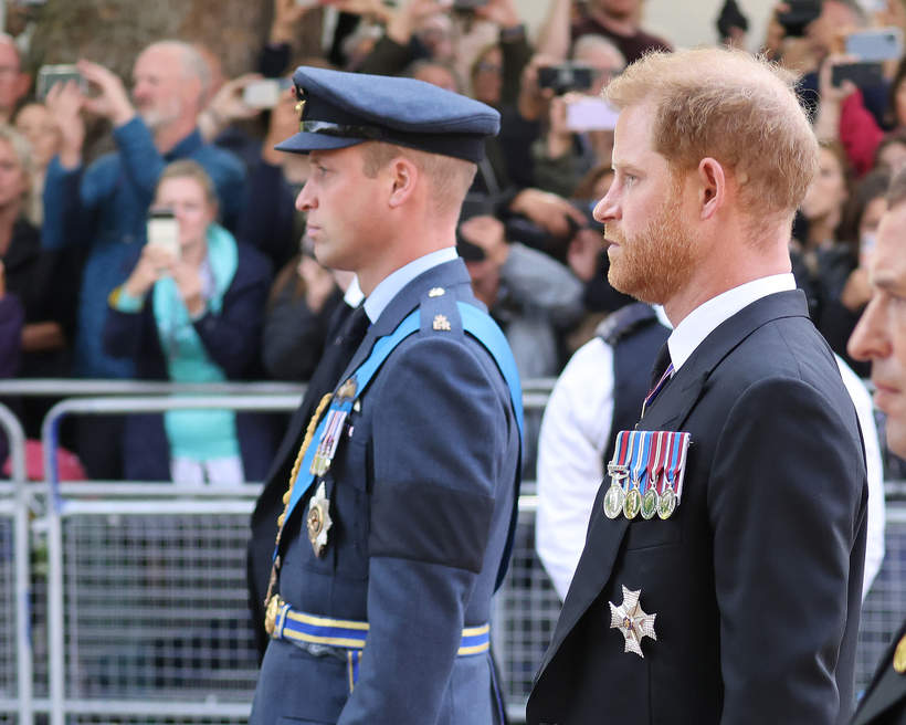 Książę Harry i książę William, procesja żałobna do Westminster Hall, 14.09.2022