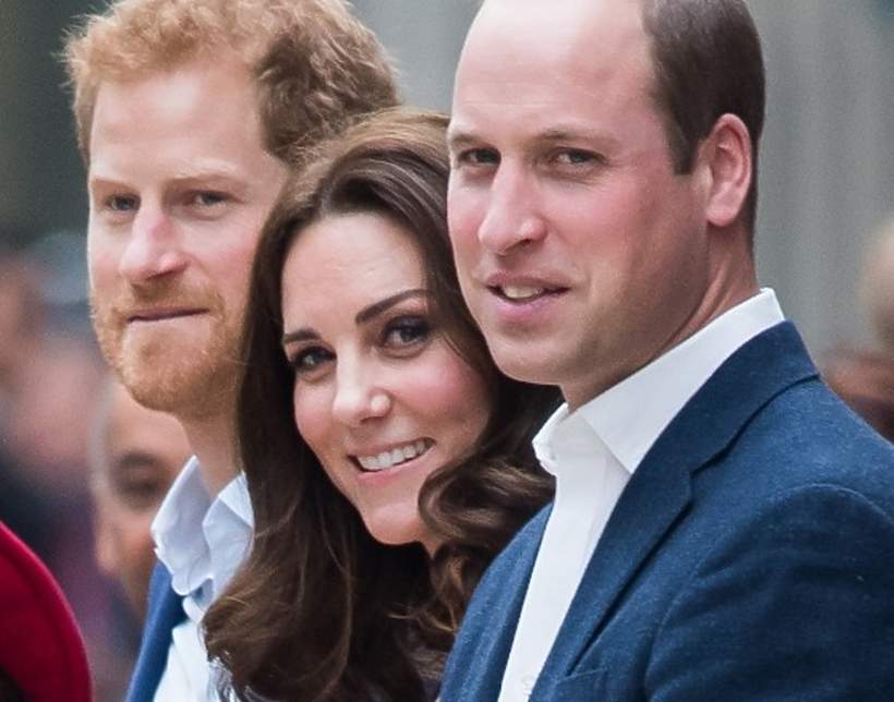 Książę Harry, księżna Kate i książę William, 16.10.2017