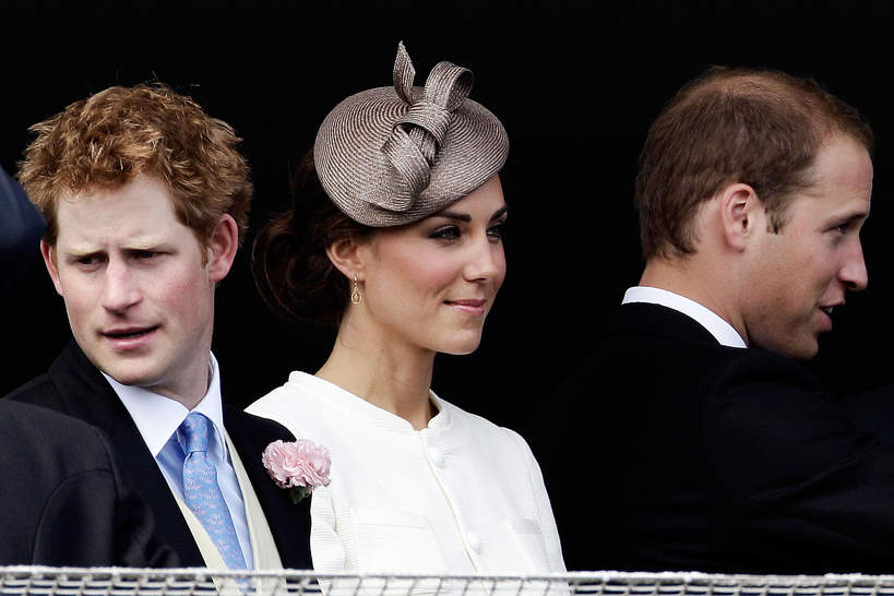 Książę Harry, księżna Kate, książę William, Epsom, Wielka Brytania, 04.06.2011 rok