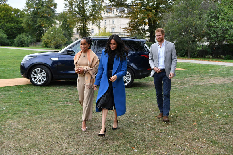 Książę Harry, księżna Meghan i Doria Ragland, 20.09.2018 