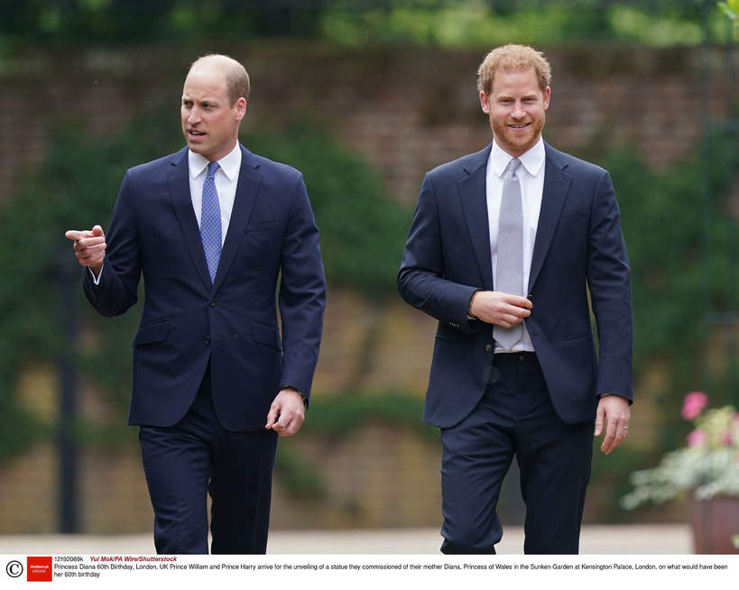 Książę William i książę Harry odsłonili pomnik księżnej Diany, 1.07.2021