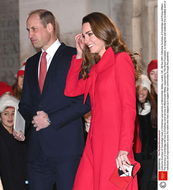 Książę William i księżna Kate w Westminster Abbey, 8.12.2021