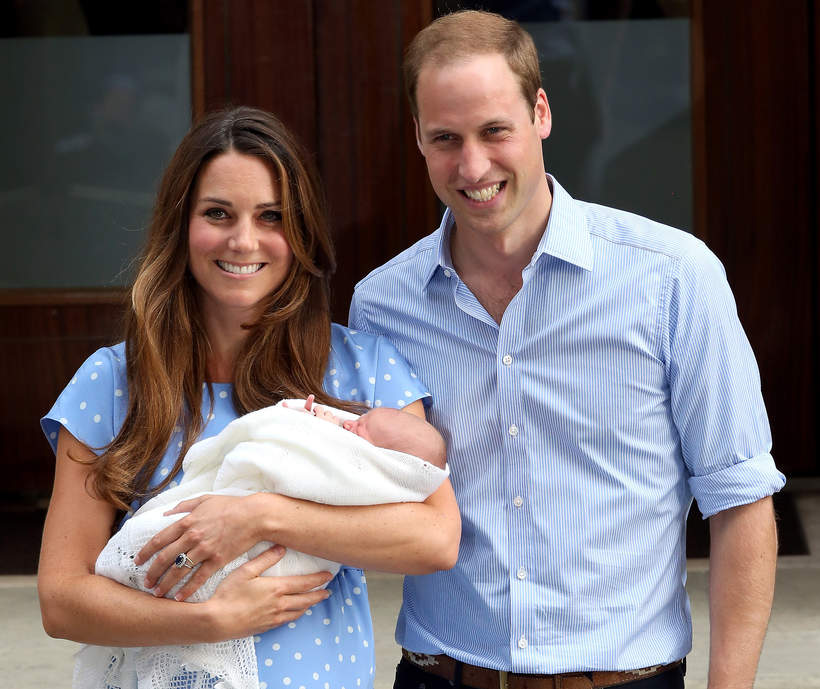 Książę William, księżna Kate, książę George, Londyn, Wielka Brytania, 23.07.2013 rok