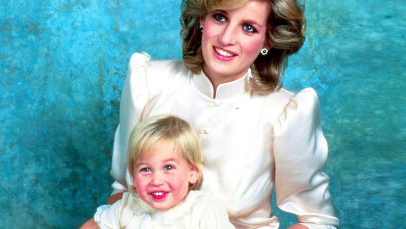 Księżna Diana, książę William, mały William z Dianą