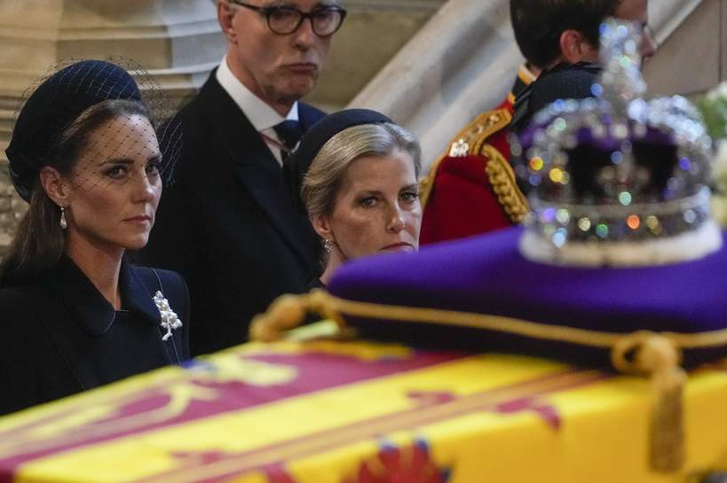Księżna Kate, hrabina Wessex Zofia, 14.09.2022, Westminster Hall