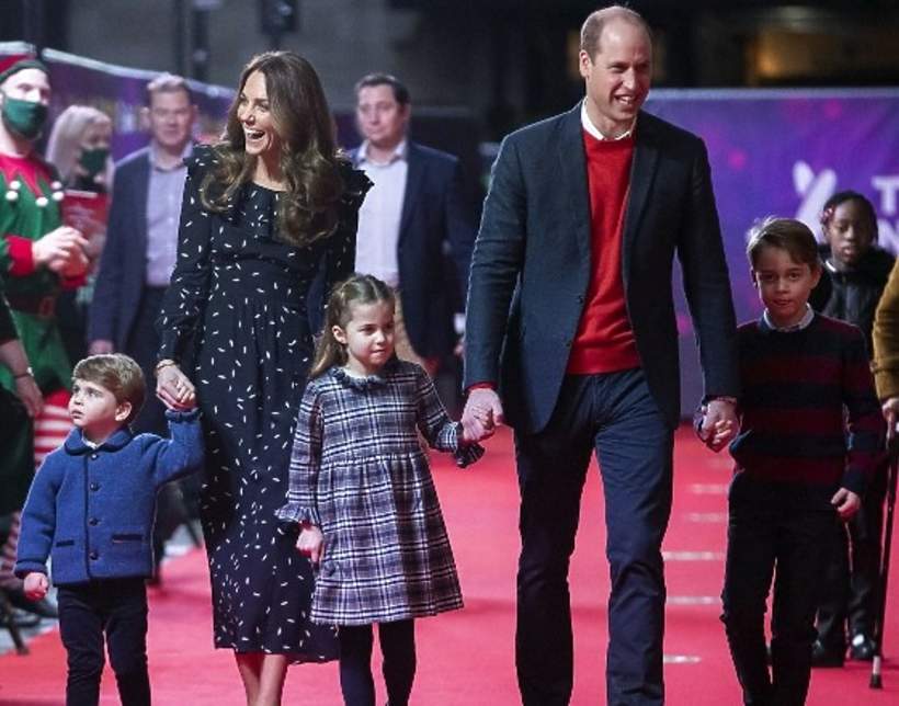 Księżna Kate i książę William z dziećmi na przedstawieniu, 11.12.2020 