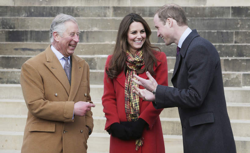 Księżna Kate, książę Karol, książę William, 5.03.2013