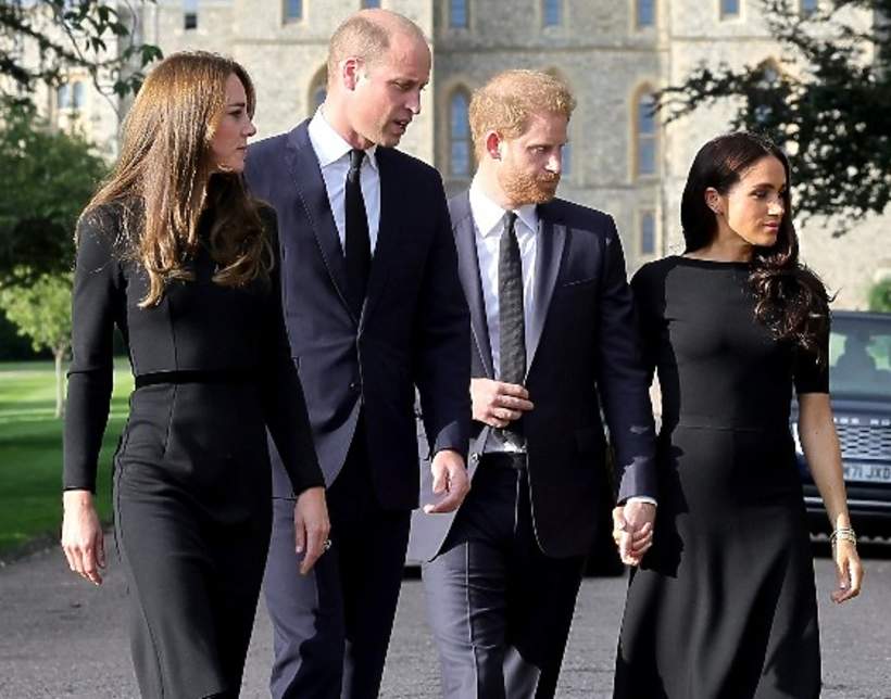 Księżna Kate, książę William, książę Harry, księżna Meghan, 10.09.2022, Windsor