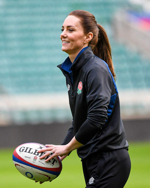 Księżna Kate na treningu reprezentacji rugby